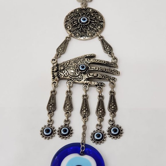 Brand New Evil Eye Amulet Car Wall Hanging Blessing Protector with Fatimas Hand - Picture 8 of 11